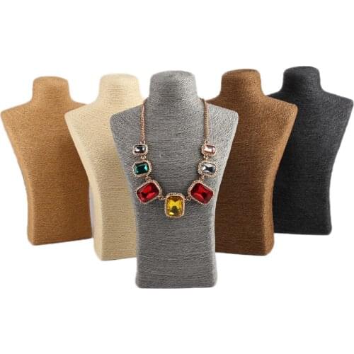 Bust Mannequin Display Delicate Necklace Jewelry Display Organizer Stand Jewelry Pendant Holder