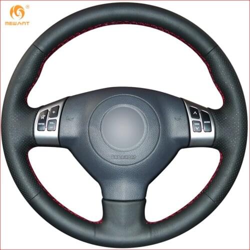 MEWANT for 2011 2012 2013 Suzuki Swift Black Micro Fiber Artificial Leather Car Steering Wheel Cover Interior Accessories Parts