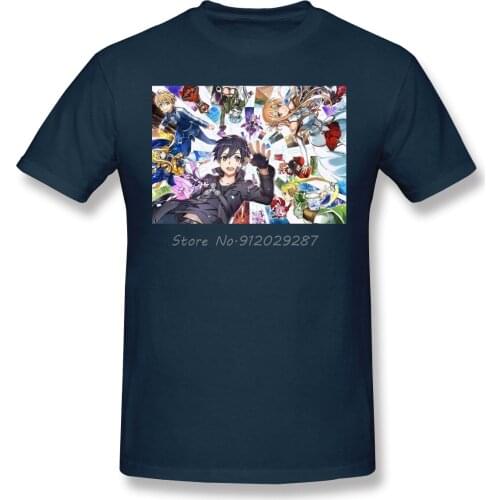 Fashion All Together In Clothes Design Sword Art Online Alicization Sao Cotton Camiseta Men T-Shirt