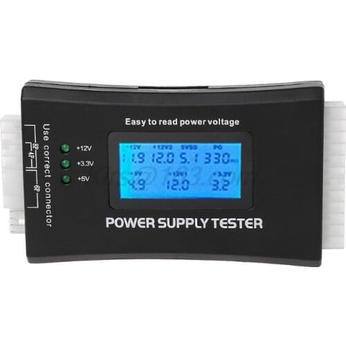 New LCD PC Computer 20/24 Pin 4 PSU ATX BTX ITX SATA HDD Power Supply Tester