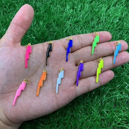 Wholesale Ins New Zircon Lightning Pendant For Men And Women Hip Hop Popular Personalized Bracelet/Necklace Accessories