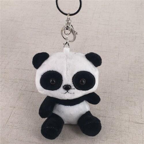 Size 12CM , Key Hook Panda Toy , Girls' Small Pendant Gift Decoration Plush Doll