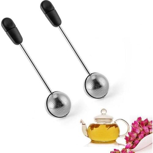 Stainless Steel Fine Mesh Tea Infuser Strainer Mesh Tea Ball Filter Handle Strainer 360 Rotation Infuser Filter