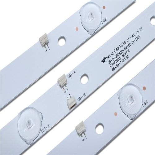 LED backlight strip lamp for JS-D-JP3920-061EC JS-D-JP3920-071EC E39F2000 MCPCB AKAI AKTV401 AKTV403 AKTV4021 D39-F2000 LC390TA