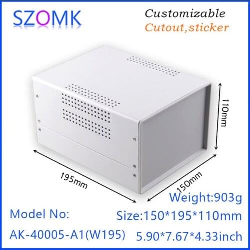 Szomk Iron Enclosure Diy Electrical Box Iron Junction Box Desktop High-grade Enclosure Power Supply Instrument Case