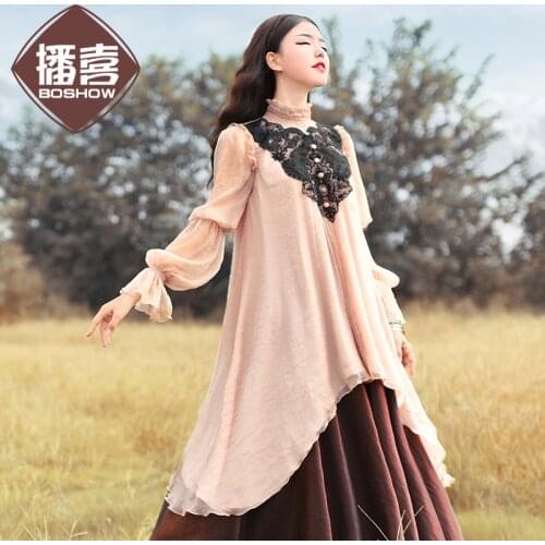 TIYIHAILEY Women's Shirts With Embroidery