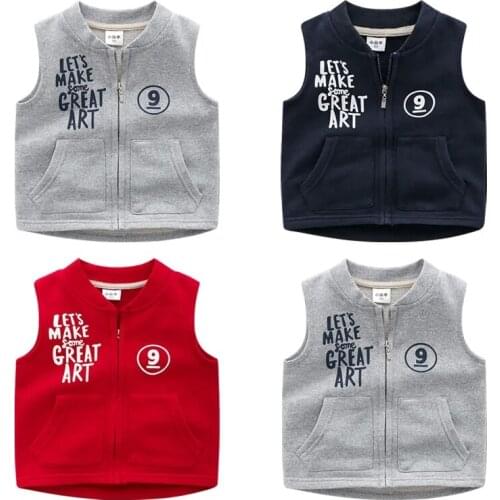 Boys Vest Cotton Baby Girl Clothes 2021 Spring and Autumn New Childrens Knitted Vest Baby Waistcoat Jacket Toddler Outwear Top