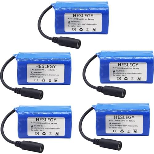 7.4V 12000mAh rechargeable Lipo Battery for T188 2011-5 T888 V007 H18 C18 Remote Control Fishing Bait Boats Spare Parts 1-5PCS