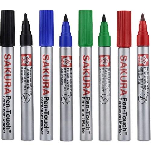 1Pcs Japanese Permanent Marker Black Blue Red Green Oily Marker Pens for Paper Metal CD Marking Paint Marker Art Supplies