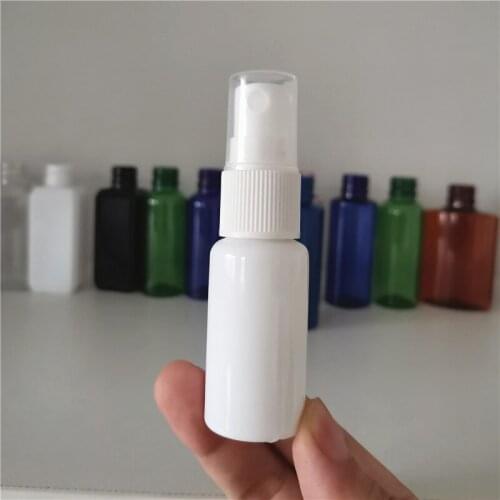 100pcs 15ml Spray Empty Bottles For Perfumes,15cc PET White Container With Sprayer Pump Fine Mist Spray Bottle Cosmetic Packing