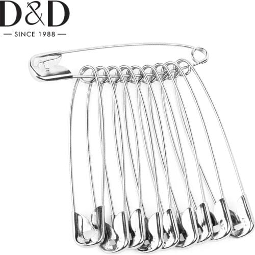 12pcs Silver Safety Pins 37mm Stainless Steel Needles Safety Pin for Sewing Craft Cloths Jewelry Making Brooch Accessories