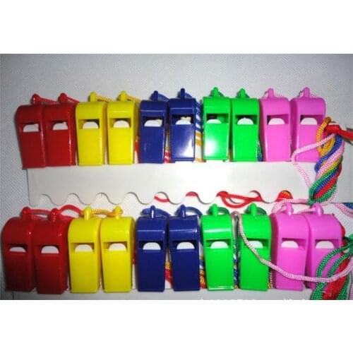 24PCS Plastic Whistle With Lanyard for Boats Raft Party Sports Games Emergency Survival All Brand New Items Hot Sale Wholesale