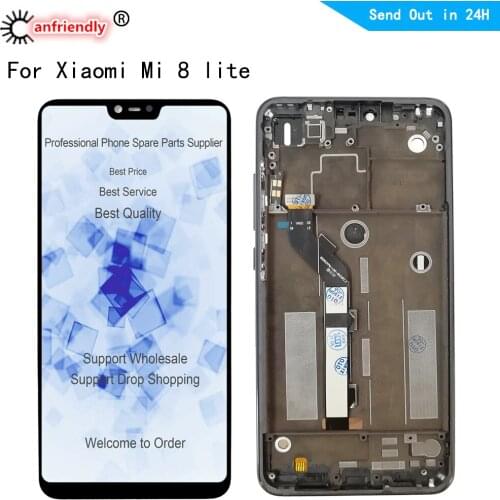 6.26" LCD For Xiaomi mi8 mi 8 lite / mi8X / MI8 Youth M1808D2TG LCD Display Touch Panel Screen Digitizer With Frame Assembly