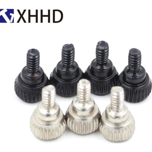 6#-32x6 Nickel-plated hand-screwed box screw, black fixed graphics card hard disk PCI baffle power bolt M3.5