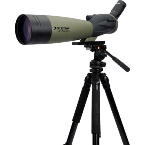 Celestron Ultima 80 Angled Spotting Scope 22-60x80mm Zoom Eyepiece Multi Coated Bak-4 Optics Monocular for Bird Watching
