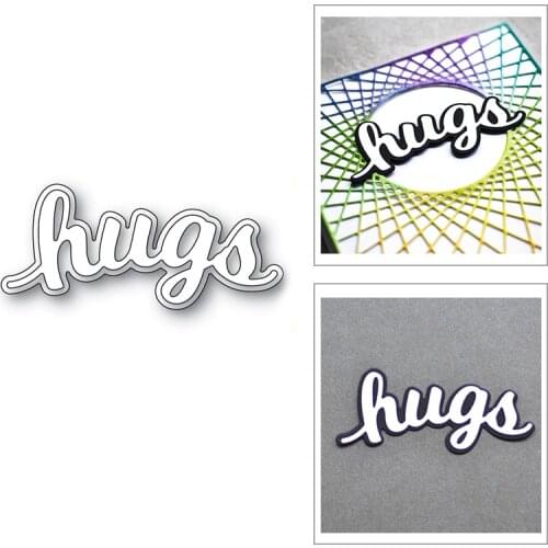 Thanksgiving Hugs Art Words 2020 New Metal Cutting Dies for DIY Scrapbooking and Card Making Decorative Embossing Craft No Stamp