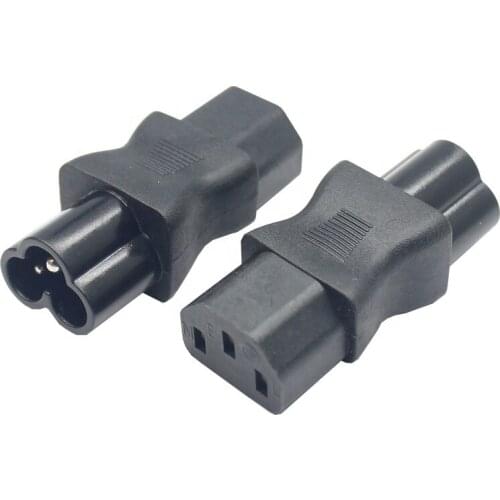 IEC 320 C13 to C8 90 Degree Up Down Angled Right Angle AC Extension Connector Adapter