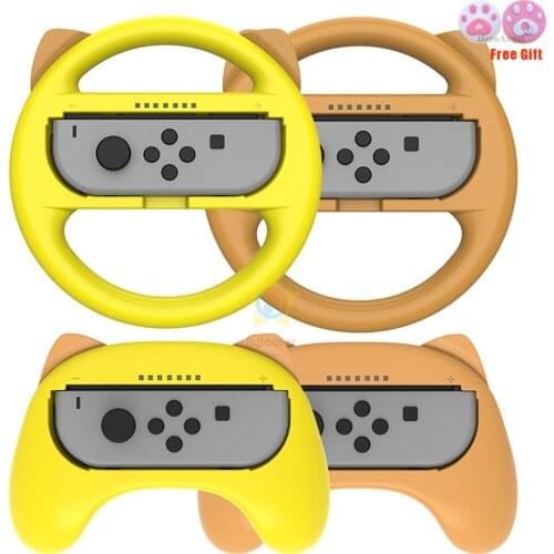 4 IN 1 Game Accessories Racing Steering Wheel For Nintend Switch JoyCon Handle Grips for Nintendo Switch NS Gamepad Dropshipping
