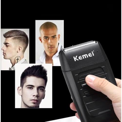 Kemei KM-1102 Rechargeable Cordless Shaver for Men Twin Blade Reciprocating Beard Razor Face Care Multifunction Strong Trimmer