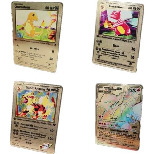 2021 Nieuwe Anime Pokemon Kaart Diy Charmander Blastoise Serie Gouden Kaart Collection Gift Kids Game Collection Kaarten