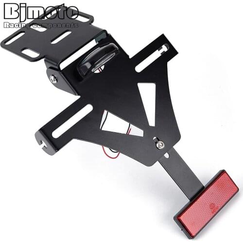 Motorcycle License Plate Bracket With Plate Light For Kawasaki Yamaha Hond Suzuki Aprilia Ducati Tail Tidy Fender Eliminator