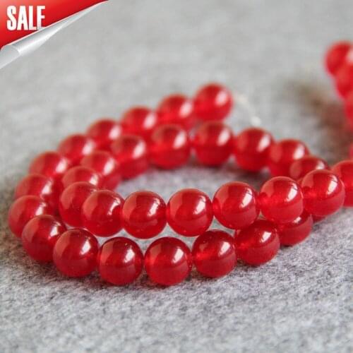 Hot New For Necklace&Bracelet 10mm Red Chalcedony Created Beads Round Natural Stone Loose DIY Beads 15inch Jewelry Making Design
