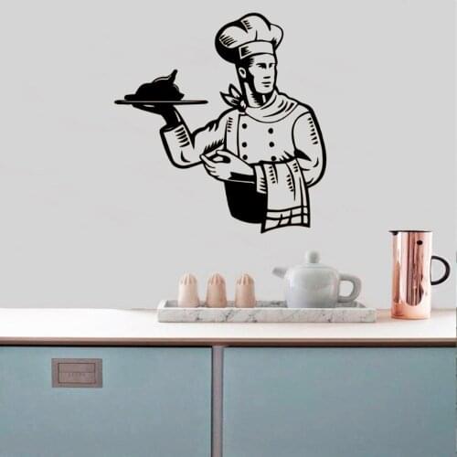 Cook Kitchen Wallpaper Wall Sticker For Cuisine Room Kitchen Decor Wall Decals Vinyl Stickers Waterproof Wall Stickers ph437