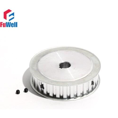 L-25 Timing Pulley with Keyway 25Teeth L Type Transmission Belt Pulley 16/21/27mm Belt Width Aluminum Alloy Toothed Pulley