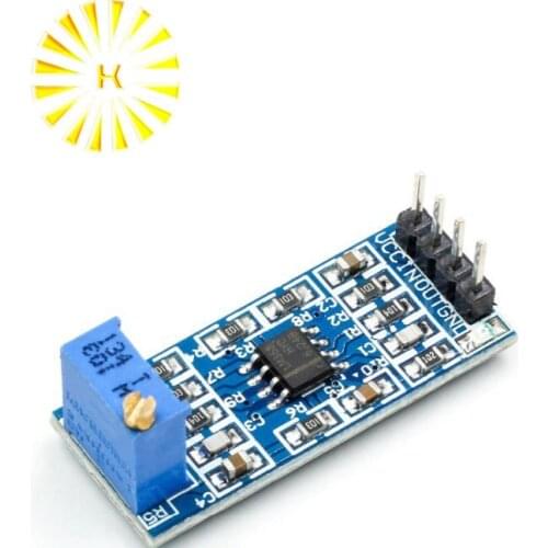 LM358 100 Times Gain Signal Amplification Amplifier Operational Amplifier Module Directly Input Output Signal 5V-12V Connector