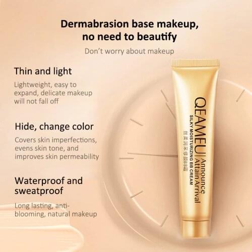 Small Golden Tube Silky Moisturizing Nourishing Concealer Foundation Cream To Cover Freckles Acne Spots And Dark Circles Makeup