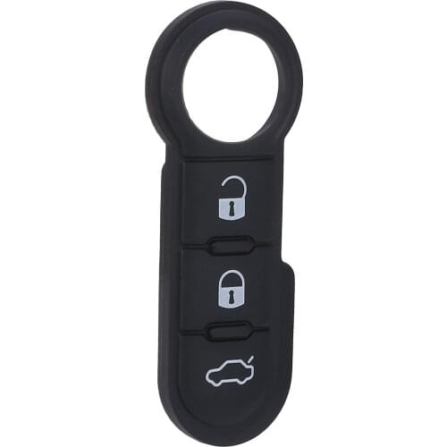 Mayitr 1pcs Car Key Rubber Button Pad Cover Remote Key Fob Pad Accessories For Fiat 500 Panda Abarth Punto