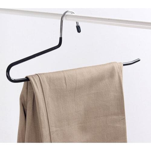 Metal Open-end Non Slip Slacks Pant Hangers Trouser Hangers Organizers Set