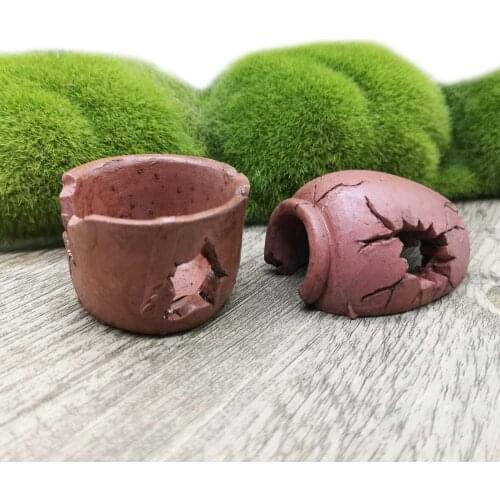 Mini Vintage Jar Miniature Fairy Garden Ornament Glass Decor Small Stuff Figurine Statue Model Resin Craft Home Decoration DIY