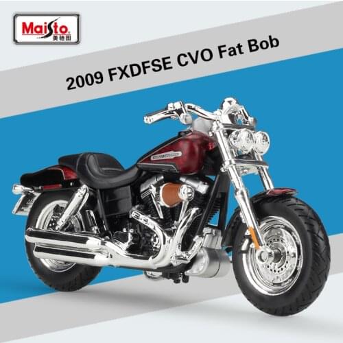 Halolo Maisto 1:18 Harley 2009 FXDFSE CVO Fat Bob Model Car Simulation Alloy Motorcycle Metal Toy Car Toy Gift Collection