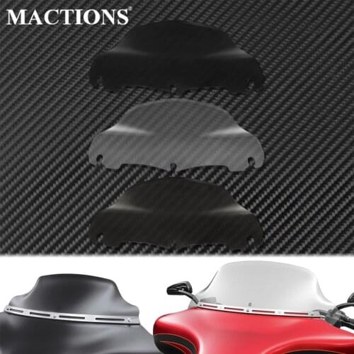 Motorcycle ABS 9'' Windshield Fairing Windscreen Wind Deflectors Black/Clear/Smoke For Harley Touring Electra Street Glide 14-Up