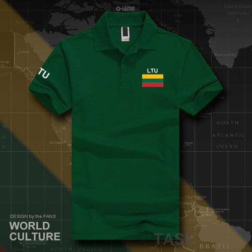 Lithuania Lithuanian polo shirts men short sleeve white brands printed for country 2017 cotton nation team LTU Lietuva Lietuvos