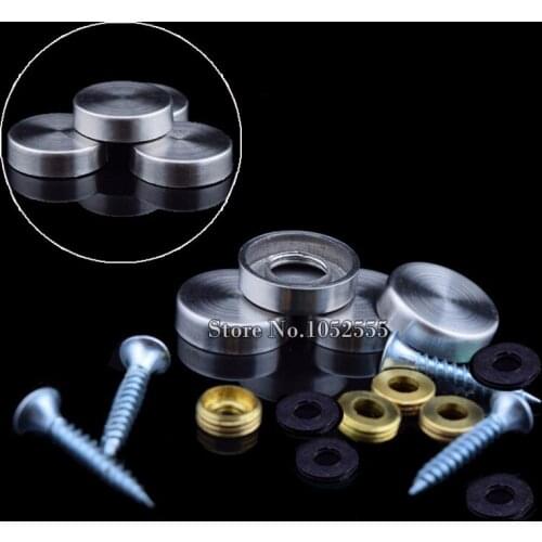 Brand New 500PCS 304 Stainless Steel Advertisement Fixing Screws Kit Acrylic Glass Billboard Standoff Pins Nails Decoration Caps