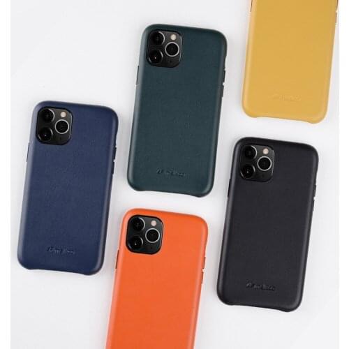 5 Colors New Luxury Cowhide Back Cover For iPhone 11 Pro Max Real Genuine Leather Phone Case For iPhone11 Metal Button