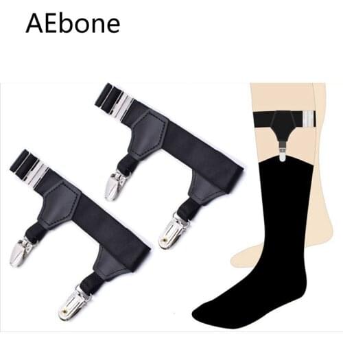 AEbone Mens Sock Garter Strap Belts 2 Clip Suspenders Keep Sock Stay 2pairs Sus45