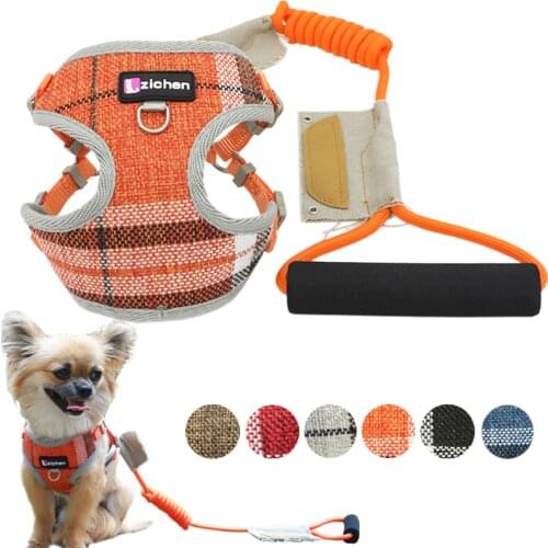 Pet Harness Leash Adjustable Nylon Mesh Breathable Soft Dog Harness For Medium Small Pet Leash Set Pets Accessories