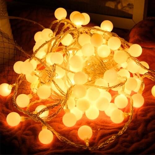 20/30/50/100M Globe Ball Christmas LED String Lights Wedding Villa Hotel Party Star Snowflakes Fairy Light