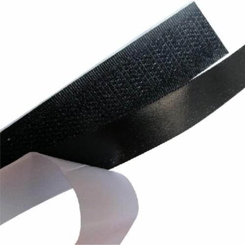 3/4" width length Black. Sticky Back hook & loop Fastener Self Adhesive Tape