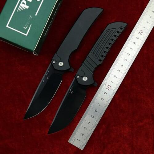 LEMIFSHE Folding knife Mark cpm-20cv blade aluminum hunting camp pocket outdoor survival kitchen EDC tool tactics