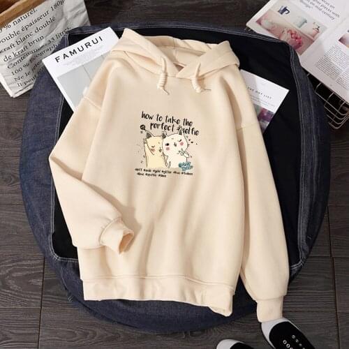 Cat Hoodies Women 2020 Female Itself Cute Sweet Long Sleeve Hoody 6 Color Tracksuit Casual Oversized Sweatshirt Sportswear S-3XL
