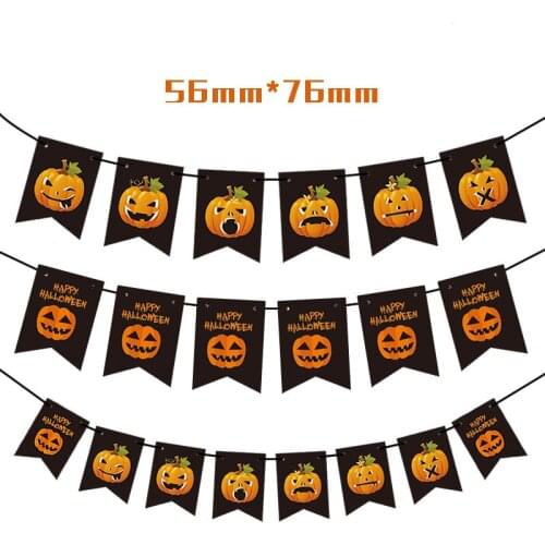 Pumpkin Lantern Jack O'Lantern Mini Card Banner Halloween Decoration Halloween Party Supplies