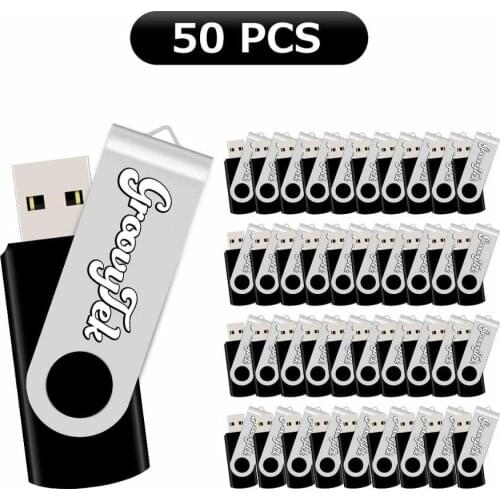 J-boxing 50PCS 256MB USB Flash Pen Drive Custom Logo Memory Stick Metal Rotating Printed Engraved Personalize Name for PC Laptop