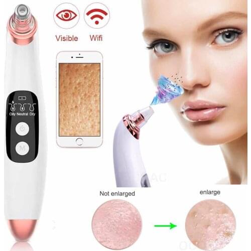 Visible Face Nose Blackhead Remover WiFi Camera Vacuum Suction LED Display Visual Pore Pimple Deep Cleaner Facial Skin Care Tool