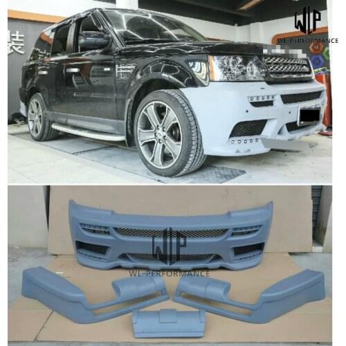High quality PU Unpainted Front Bumper Rear Diffuser Daytime Running Lights For Land Rover Range Rover Sports Car Body Kit 09-13