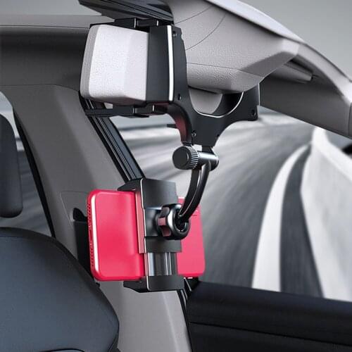 Phone Caring Personal Cars Mount Car Rearview Mirror Cell Accessories Vehicle GPS Smartphone Stand Bracket for 4.0-6.5 inch