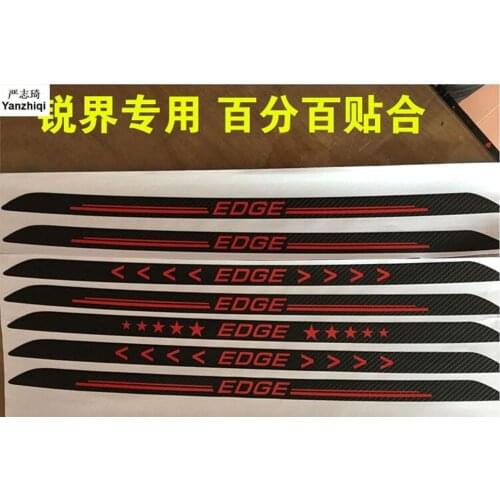 1pcs Free shipping Carbon Fiber Stickers And Decals High Mounted Stop Brake Lamp Light Car Styling for FORD EDGE
